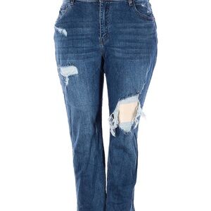 I&M Blue Distressed Boyfriend Jeans